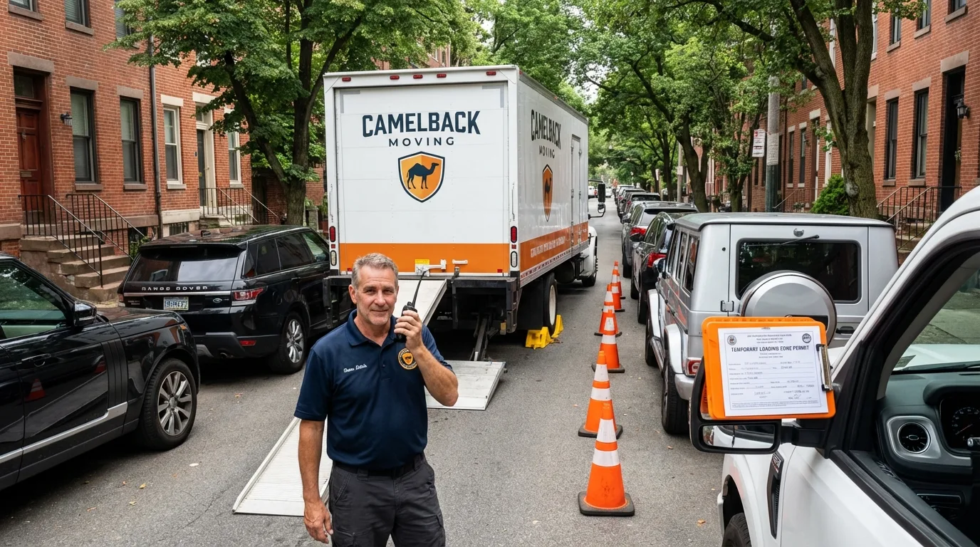 City street loading permit setup in New Providence, NJ