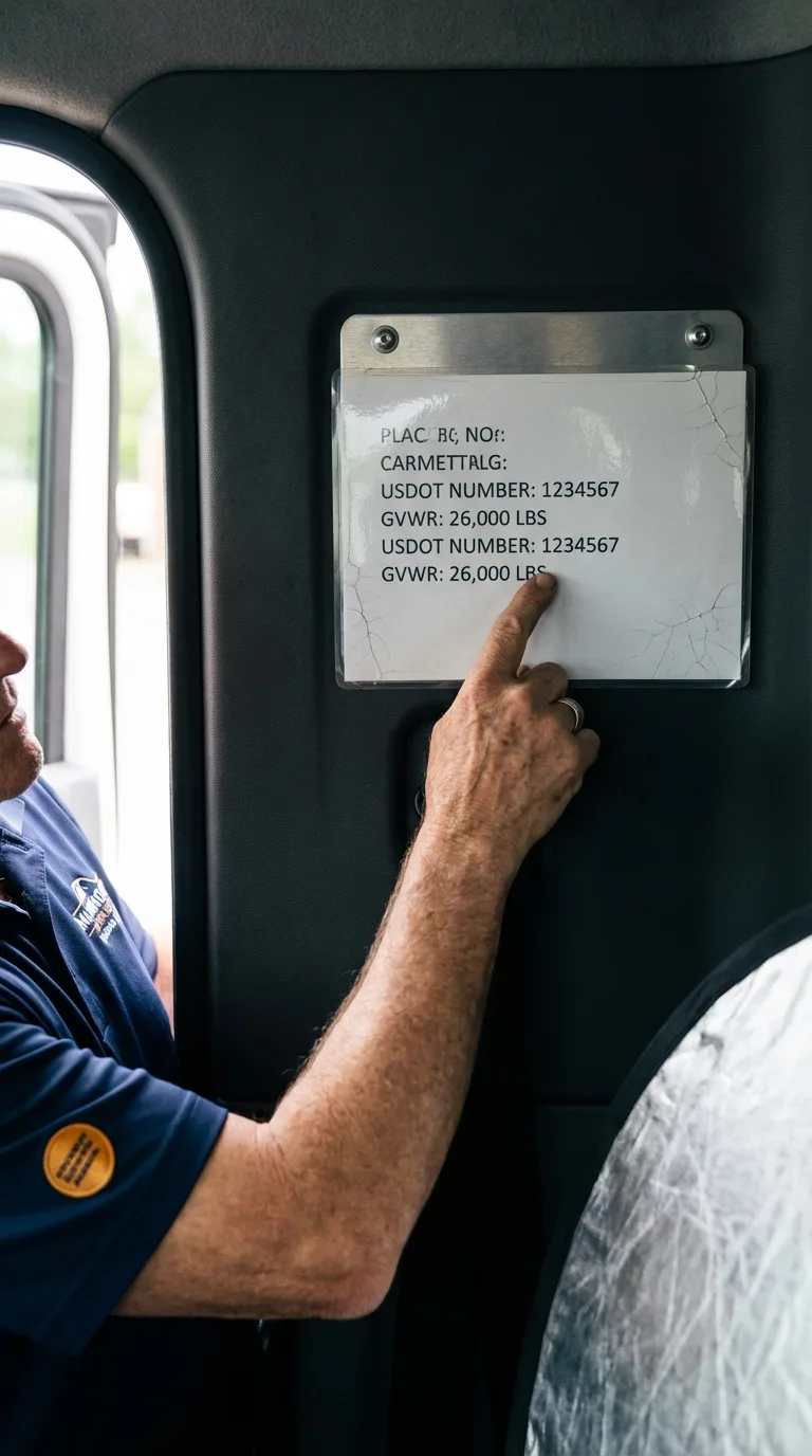 USDOT licensing placard verification in New Providence